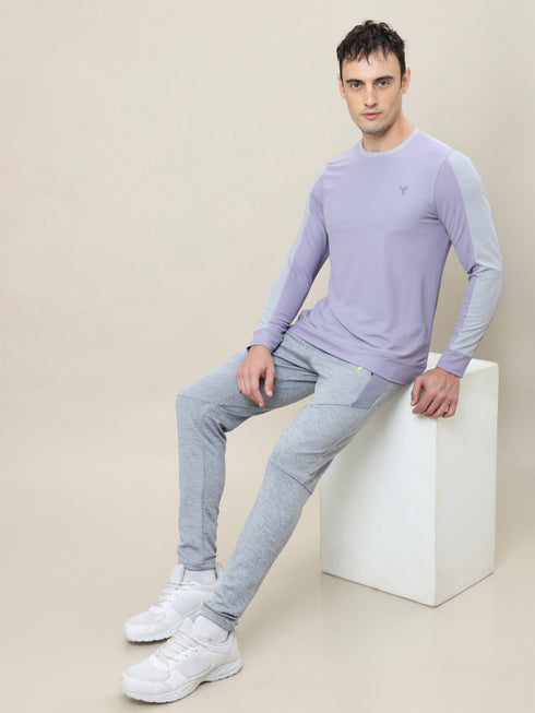 Men Colorblock Slim Fit Crew Neck T-shirt with MATPIQ (Pack of 2)