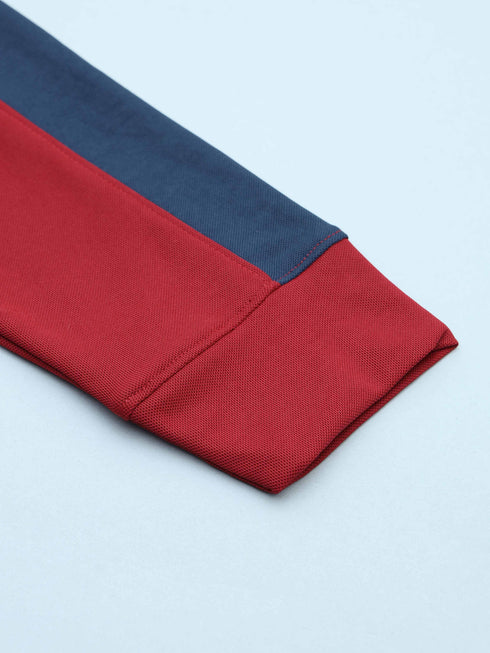 Men Colorblock Slim Fit Crew Neck T-shirt with MATPIQ (Pack of 2)