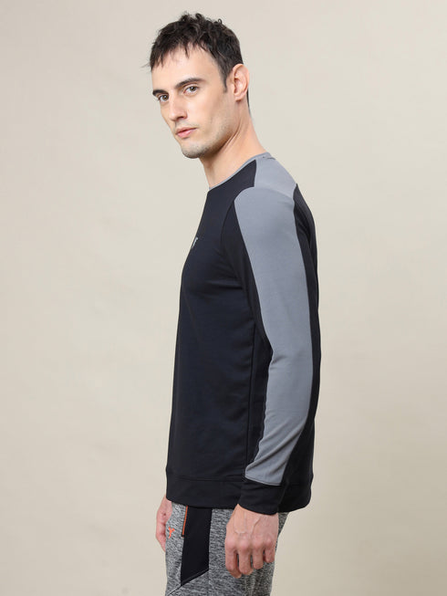 Men Colorblock Slim Fit Crew Neck T-shirt with MATPIQ (Pack of 2)