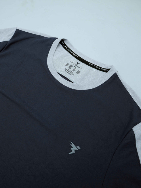 Men Colorblock Slim Fit Crew Neck T-shirt with MATPIQ (Pack of 2)