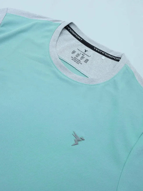 Men Colorblock Slim Fit Crew Neck T-shirt with MATPIQ