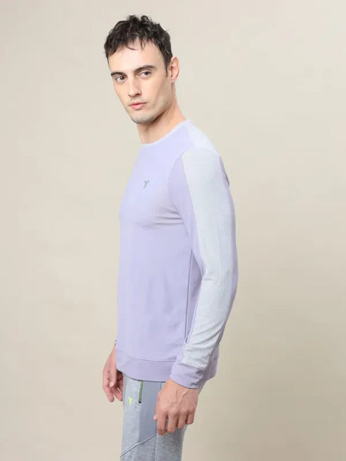 Men Colorblock Slim Fit Crew Neck T-shirt with MATPIQ