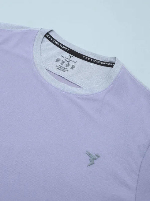 Men Colorblock Slim Fit Crew Neck T-shirt with MATPIQ