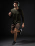 Men Solid Slim Fit V Neck Sports T-shirt with TECHNOCOOL+