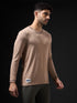 Men Solid Slim Fit V Neck Sports T-shirt with TECHNOCOOL+