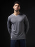 Men Solid Slim Fit V Neck Sports T-shirt with TECHNOCOOL+