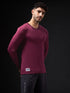 Men Solid Slim Fit V Neck Sports T-shirt with TECHNOCOOL+