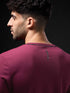 Men Solid Slim Fit V Neck Sports T-shirt with TECHNOCOOL+