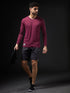 Men Solid Slim Fit V Neck Sports T-shirt with TECHNOCOOL+