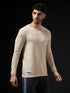 Men Solid Slim Fit V Neck Sports T-shirt with TECHNOCOOL+