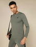 Men Self Design Slim Fit Henley Neck T-shirt with MATPIQ