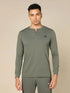 Men Self Design Slim Fit Henley Neck T-shirt with MATPIQ