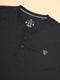 Men Self Design Slim Fit Henley Neck T-shirt with MATPIQ
