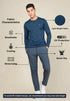 Men Self Design Slim Fit Henley Neck T-shirt with MATPIQ