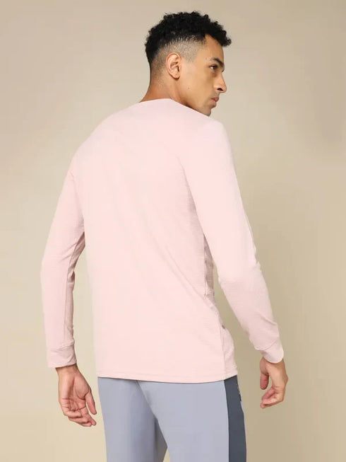 Men Self Design Slim Fit Henley Neck T-shirt with MATPIQ