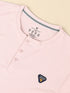 Men Self Design Slim Fit Henley Neck T-shirt with MATPIQ