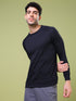 Men Cubic Melange Slim Fit Round Neck T-shirt with TECHNOCOOL+