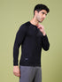 Men Cubic Melange Slim Fit Round Neck T-shirt with TECHNOCOOL+