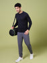 Men Cubic Melange Slim Fit Round Neck T-shirt with TECHNOCOOL+