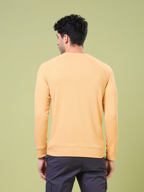 Men Cubic Melange Slim Fit Round Neck T-shirt with TECHNOCOOL+