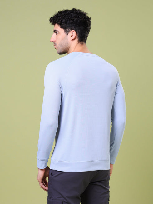 Men Cubic Melange Slim Fit Round Neck Sports T-shirt with TECHNOCOOL+