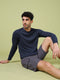 Men Cubic Melange Slim Fit Round Neck T-shirt with TECHNOCOOL+