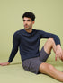 Men Cubic Melange Slim Fit Round Neck T-shirt with TECHNOCOOL+