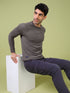 Men Cubic Melange Slim Fit Round Neck T-shirt with TECHNOCOOL+