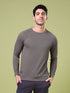 Men Cubic Melange Slim Fit Round Neck T-shirt with TECHNOCOOL+