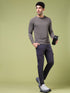 Men Cubic Melange Slim Fit Round Neck T-shirt with TECHNOCOOL+