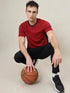 Men Colorblock Slim Fit Crew Neck T-shirt with TECHNO COOL+
