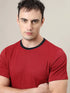 Men Colorblock Slim Fit Crew Neck T-shirt with TECHNO COOL+