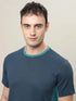 Men Colorblock Slim Fit Crew Neck T-shirt with TECHNO COOL+