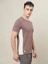 Men Colorblock Slim Fit Crew Neck T-shirt with TECHNO COOL+