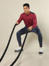 Men Colorblock Slim Fit Crew Neck T-shirt with TECHNO COOL+