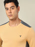 Men Colorblock Slim Fit Crew Neck T-shirt with TECHNO COOL+
