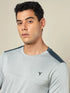 Men Colorblock Slim Fit Crew Neck T-shirt with TECHNO COOL+