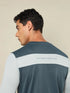 Men Colorblock Slim Fit Crew Neck T-shirt with TECHNO COOL+