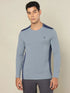Men Colorblock Slim Fit Crew Neck T-shirt with TECHNO COOL+