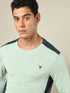 Men Colorblock Slim Fit Crew Neck T-shirt with TECHNO COOL+