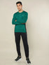 Men Colorblock Slim Fit Crew Neck T-shirt with TECHNO COOL+