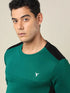 Men Colorblock Slim Fit Crew Neck T-shirt with TECHNO COOL+