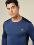 Men Colorblock Slim Fit Crew Neck T-shirt with TECHNO COOL+