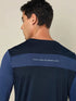Men Colorblock Slim Fit Crew Neck T-shirt with TECHNO COOL+