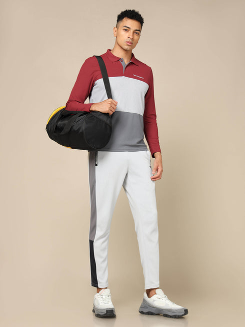 Men Solid Slim Fit Polo T-shirt with MATPIQ