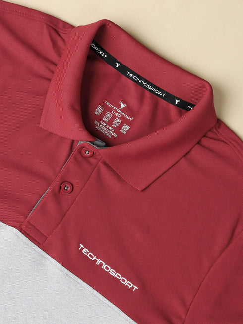 Men Solid Slim Fit Polo T-shirt with MATPIQ