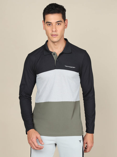 Men Solid Slim Fit Polo T-shirt with MATPIQ