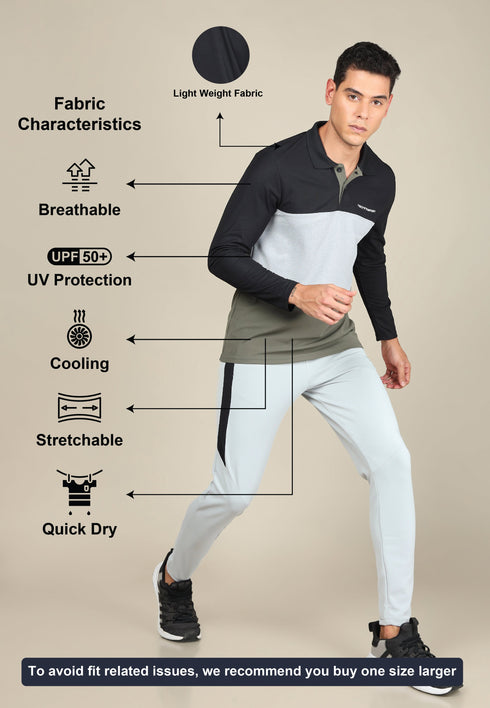Men Solid Slim Fit Polo T-shirt with MATPIQ
