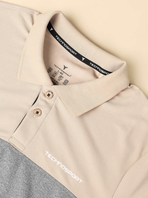 Men Solid Slim Fit Polo T-shirt with MATPIQ