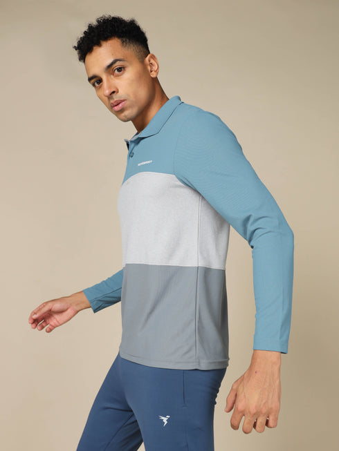 Men Solid Slim Fit Polo T-shirt with MATPIQ